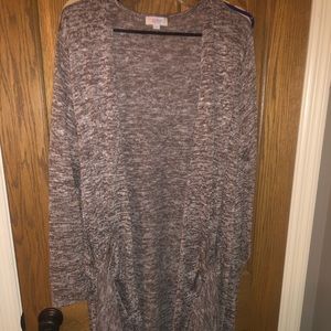 Lularoe Sarah cardigan brown heather size L